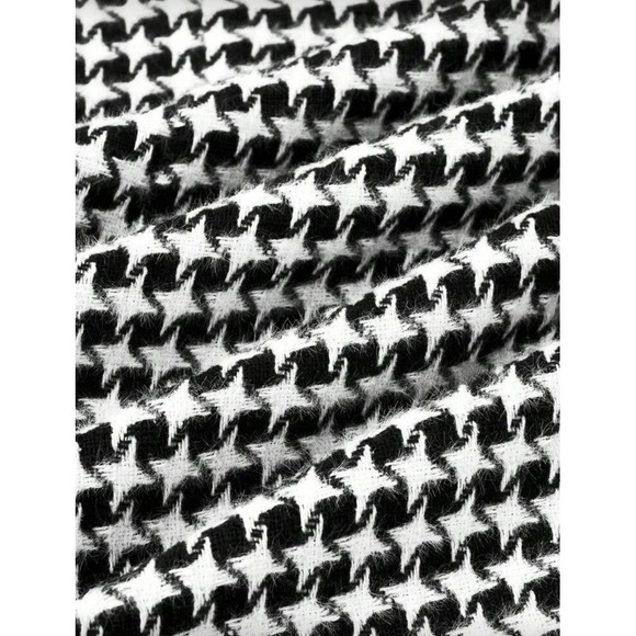 Houndstooth Strapless Mini Dress Women's Small Black White Stretch Casual Party - Picture 4 of 4